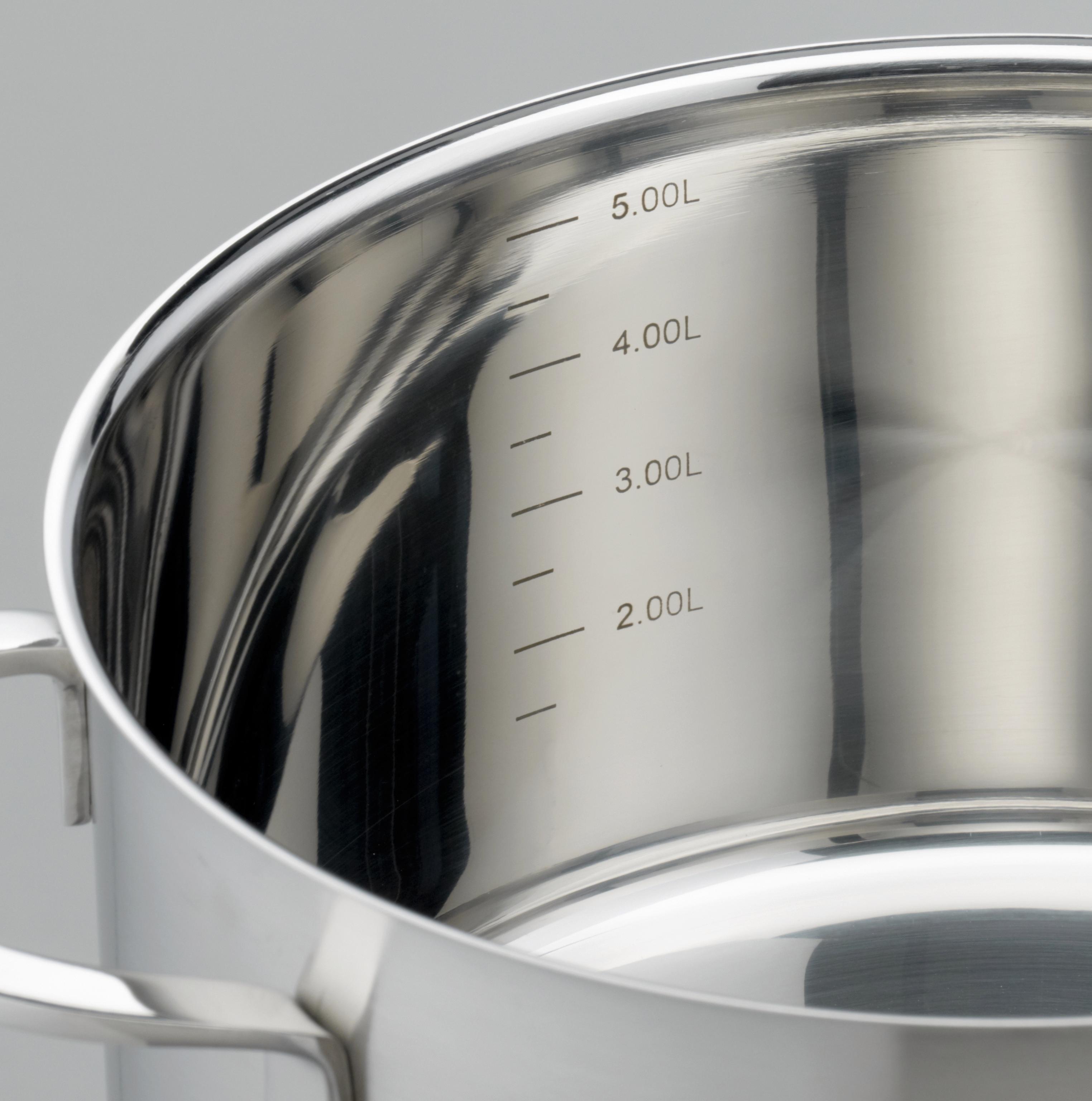 Kochtopf GSW "ELEGANCE", silber (silberfarben), Ø:26cm, Töpfe, Kochtopf, Induktion