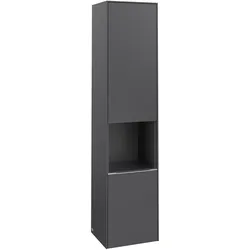 Villeroy & Boch Subway 3.0 Hochschrank, Graphite, 400x1710x346mm, 2 Türen, SoftClosing, Wandmontage