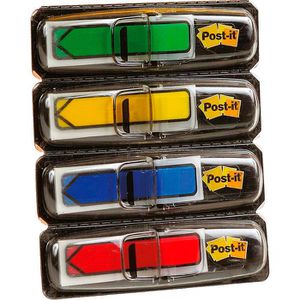 Post-it Haftmarker Pfeile, 684ARR3, transparent, Folie, beschriftbar, 4 x 24 Pfeile, farbsortiert