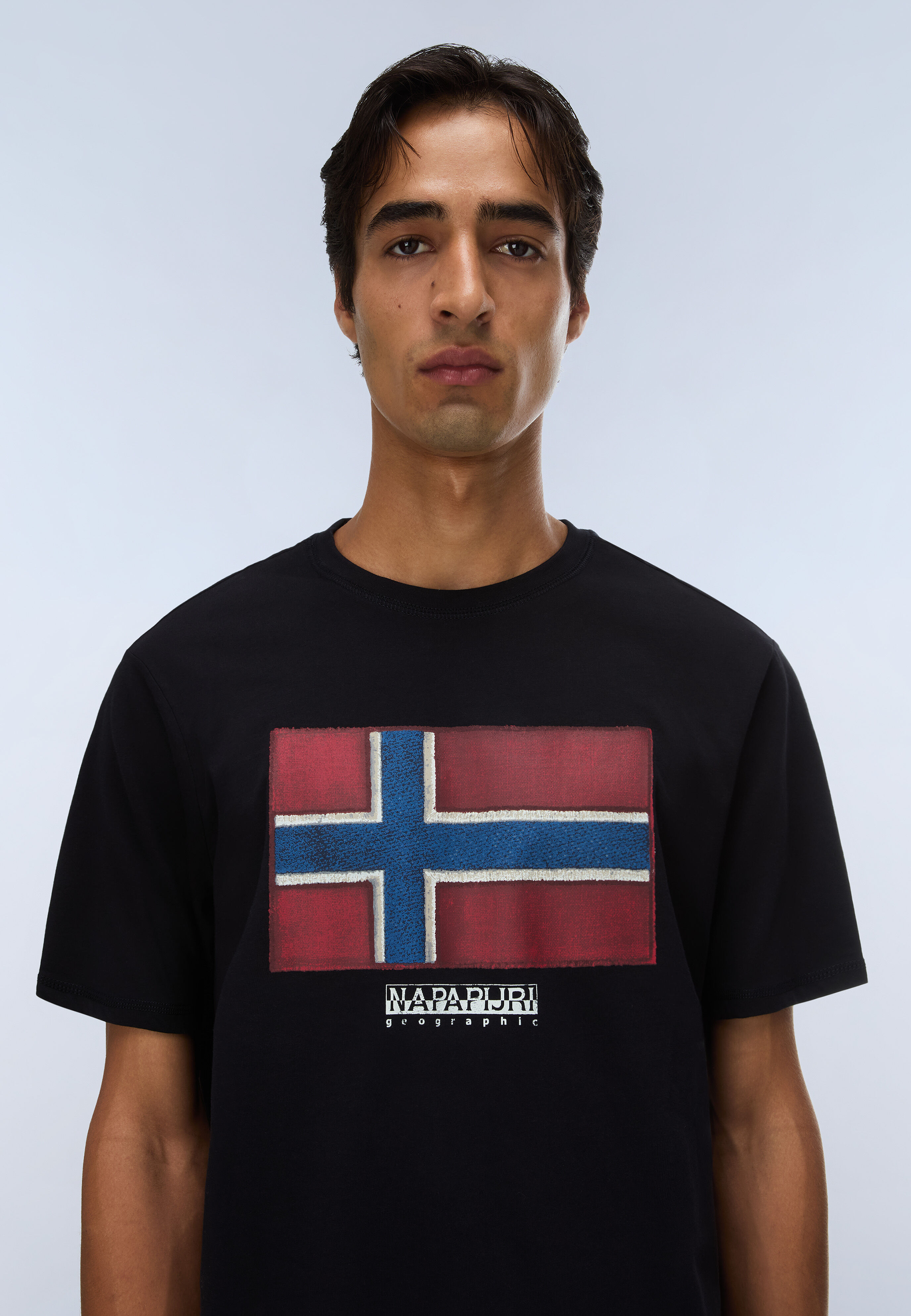T-Shirt NAPAPIJRI "S-FLAG TIKI SS BLACK BEAUTY", Herren, Gr. 3XL, schwarz beauty, Obermaterial: 100% Baumwolle, normal, Rundhals, Shirts T-Shirt, mit Rundhalsausschnitt, aus Baumwolle, T-Shirt-Schnitt, normale Länge schwarz beauty 3XL
