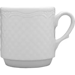 Kaffeebecher, Porzellan, weiß, Serie Aphrodite, Lubiana, 300 ml