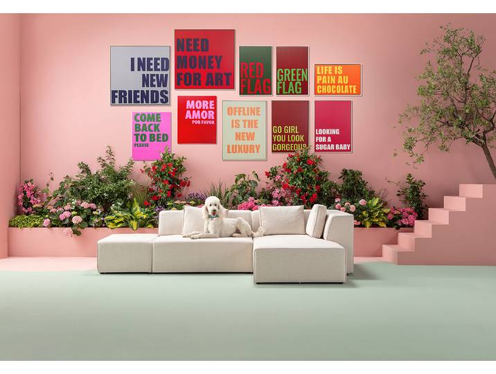 Leinwandbild Sugar Baby Kunstdruckpapier Polystyrol MDF mitteldichte Faserplatte , naturbelassen Pink/Pink 50 x 70 x 3cm
