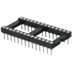 GS 28P - IC-Sockel, 28-polig, superflach, gedreht, vergold.