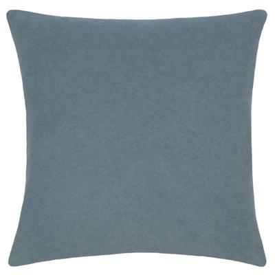 Dekokissen ZOEPPRITZ1828 "Soft-Fleece", blau (denim, unifarben), B:50cm L:50cm, Polyester, Viskose, Dekokissen_Sitzkissen_Kissenhüllen, Kissenbezug aus Fleece