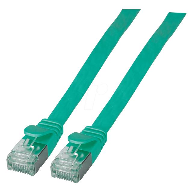 EFB Elektronik Flachpatchkabel U/FTP, Cat., PVC (U/FTP, CAT6a, 0.50 m) (K5545GN.0,5)