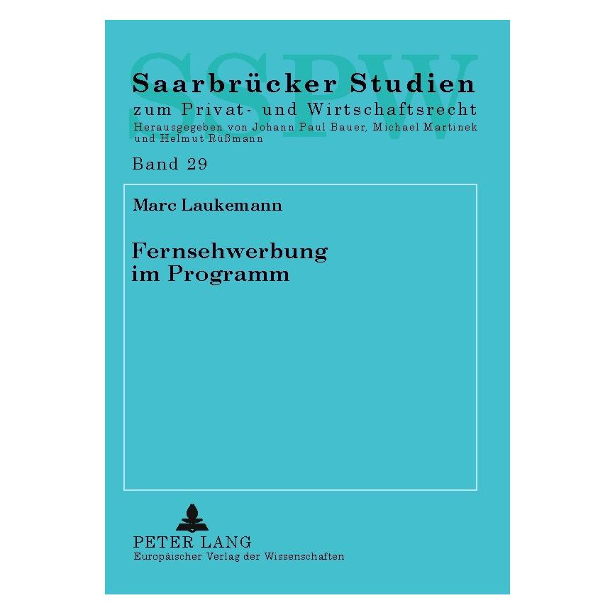 Peter Lang Fernsehwerbung im Programm (Deutsch, Softcover, Marc Laukemann) (56029594)