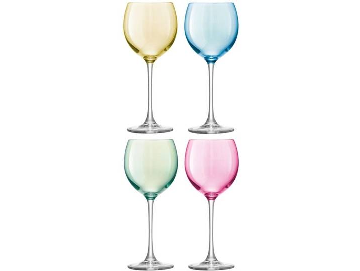 LSA International Weingläser-Set Polka weiss/pastell Glas H 20.5 cm 0.4 l 4 Stk
