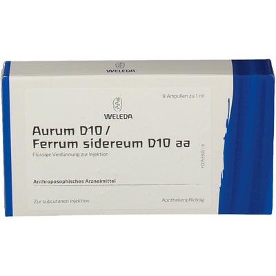 Aurum D 10/Ferrum sidereum 10 aa Ampullen 8x1 ml