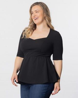 KIYONNA Posh Peplum Top