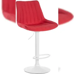 CLP Barhocker Toni Stoff rot/weiß