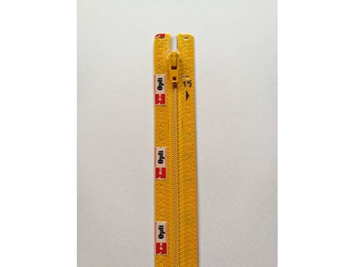 Opti S40-15-00645 ritssluiting, 100% polyester, 00645 geel, 15 cm