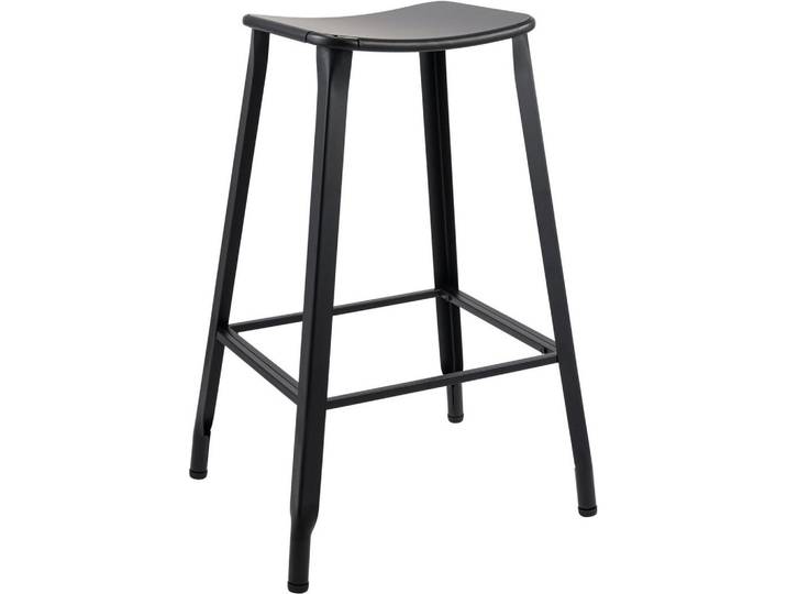 CLP Barhocker Metall Schwarz, 51x74x43 cm, Esszimmer, Barmöbel, Barhocker