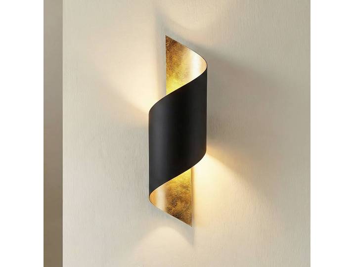 Wandleuchte Vanni Lindby, dimmbar, schwarz, für Schlafzimmer, Metall, Modern