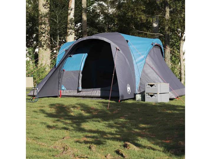 vidaXL Kuppel-Familienzelt 6 Personen Blau Wasserdicht