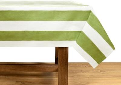 "Couleur Nature St. Tropez Tablecloth - Blue Stripes - 59"" x 59"""