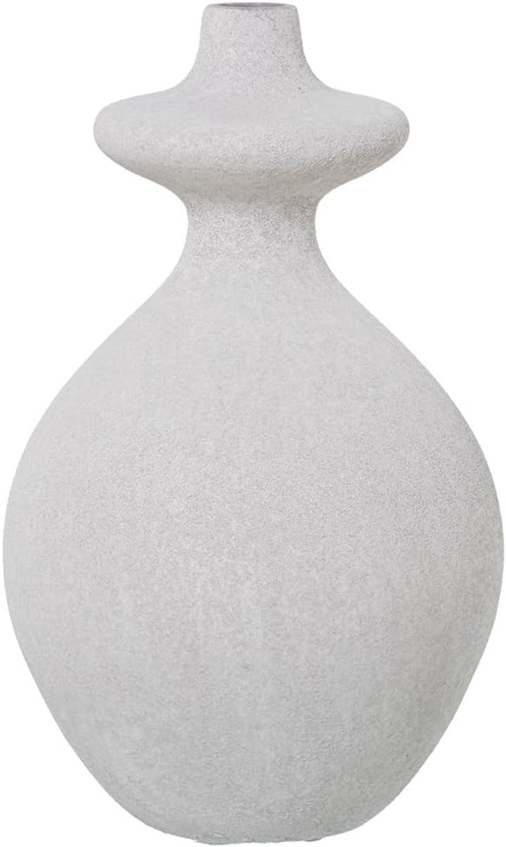 Handgemaakte keramische vaas in zandgrijs voor decoratie, 40 x 24 cm