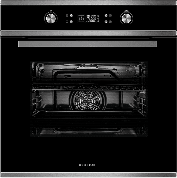 REACONDICIONADO Seminuevo Muy bueno Horno - Infiniton P659AT, Multifunción, Pirolítico, 70l, 59.5cm Ancho, Integrable, Control Electrónico