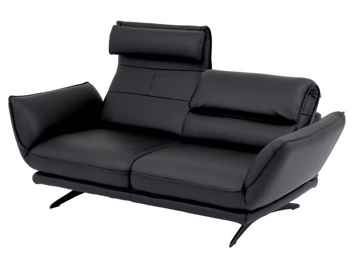Valdera Sofa 2,5er VIPER, schwarz, Leder