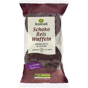 Alnatura Reiswaffeln aus Vollkornreis Schoko, BIO, mit Zartbitterschokolade, glutenfrei aus gepufftem Reis, 100 g