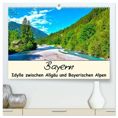 Bayern - Idylle zwischen Allgäu und Bayerischen Alpen (hochwertiger Premium Wandkalender 2027 DIN A2 quer), Kunstdruck in Hochglanz