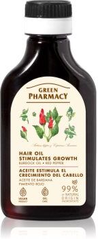 Green Pharmacy Red Peppers Burdock Oil óleo de bardana para estimular o crescimento do cabelo 100 ml. Red Peppers Burdock Oil