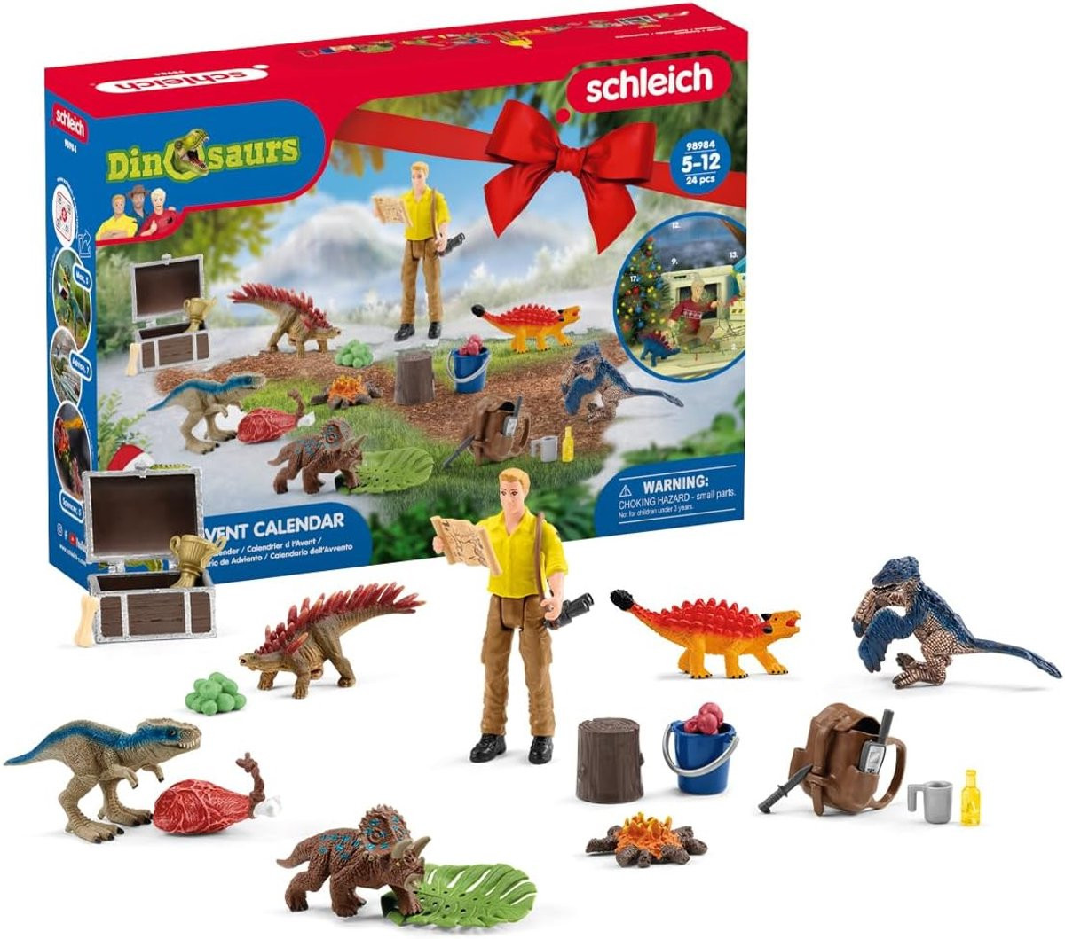 Adventskalender Dinosauriërs - 24 dagen met verrassingen - Meerkleurig