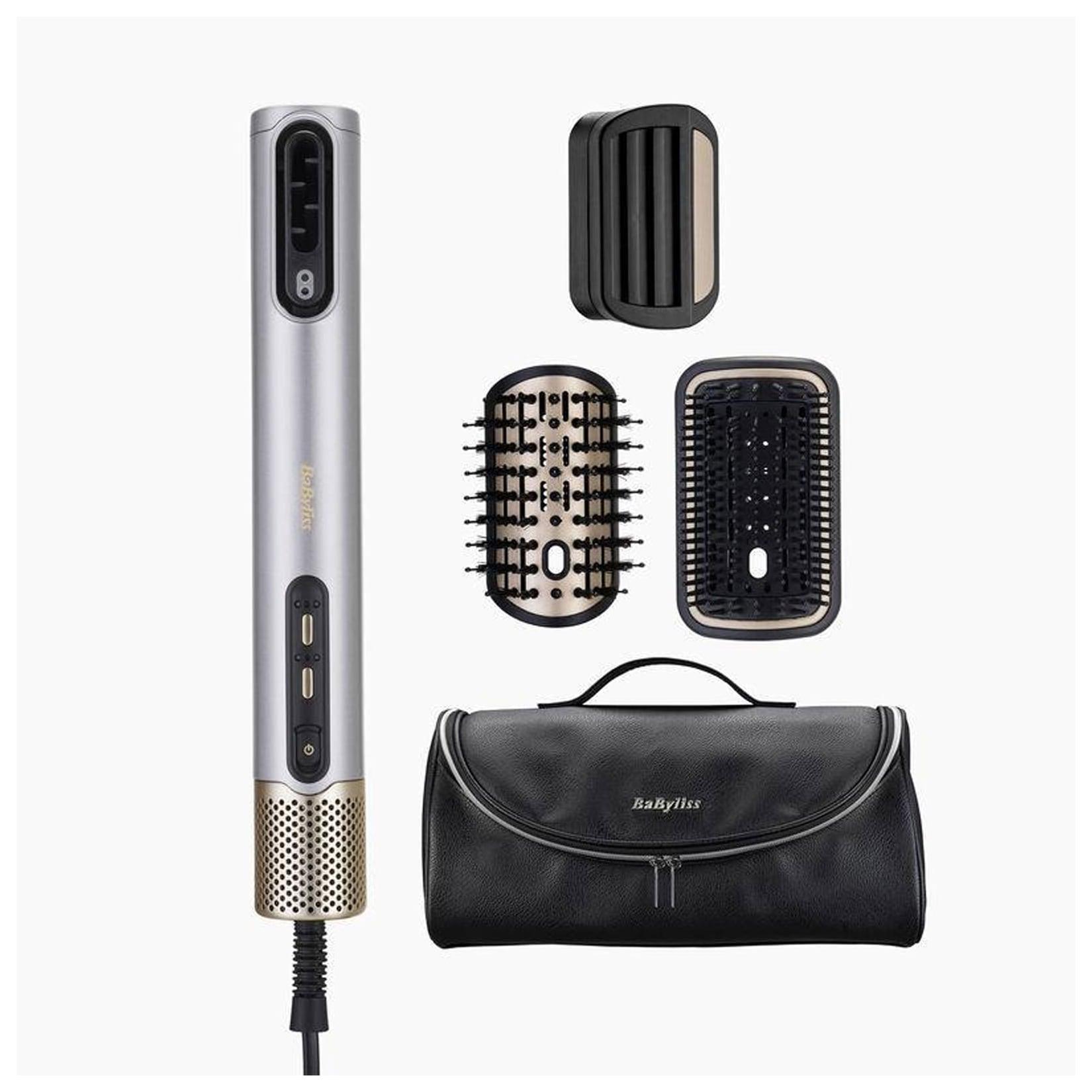 BaByliss AS6555E Air Wand Limited Edition Warmluftbürste (Anti-Frizz Technologie, Bürsten-Aufsatz, Volumen-Aufsatz, Fly-Away-Aufsatz, Aufbewahrungstasche, 3 Luftstrom- / 4 Temperaturstufen, Kaltstufe, 2,5m Salon-Kabel)