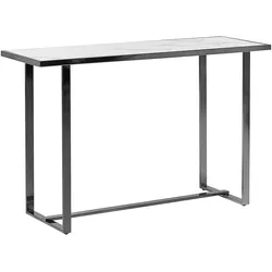 KONSOLENTISCH Marmor Optik weiß/silber Plano