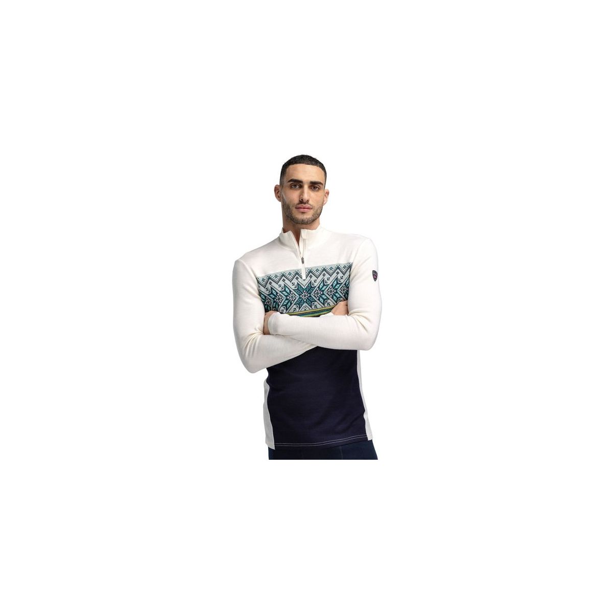 Dale of Norway Vail Masculine Baselayer Half Zip navy offwhite (C00) M 30031-C00-M
