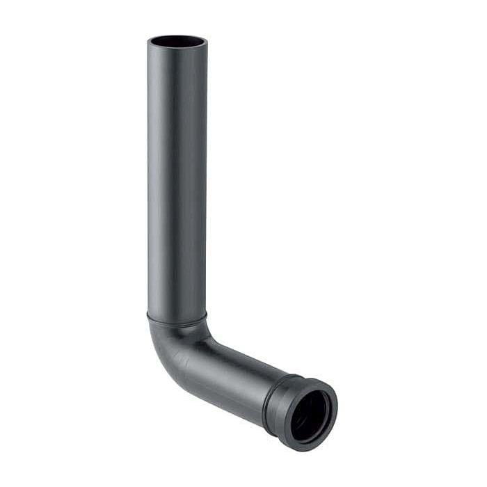 Geberit Spülbogen 118210161 Ø 50 mm, 90Grad, für dicken Wandaufbau, PE-HD, schwarz