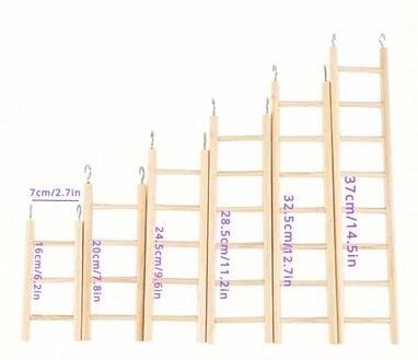 Uplift Treasures Wooden Bird Climbing Ladder Toy beige 14.56 * 2.75 In