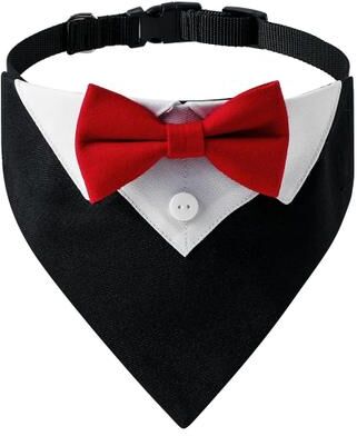 Uplift Treasures Formal Bow Tie Dog Collar Bandana b m