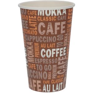 Böttcher-AG Trinkbecher Premium Kaffeebecher, farbig, Pappe, Einweg, für Heißgetränke bis 100°C, 0,4 l, 1000 Stück
