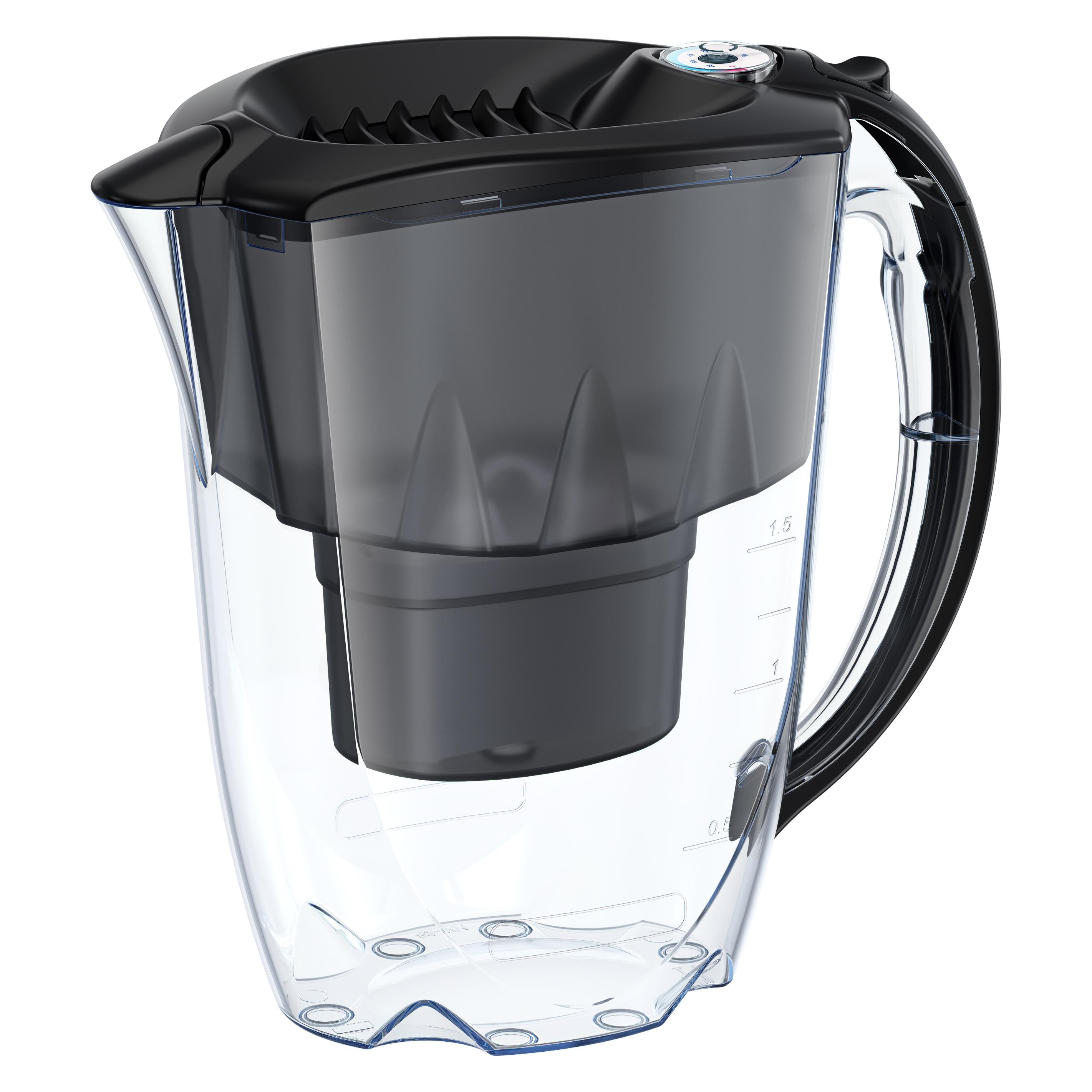 Aquaphor Filter jug Amethyst 2.8 l with timer + B25 Maxfor plus water filter cartridge, juodas (2.80 l) (4744131014180)