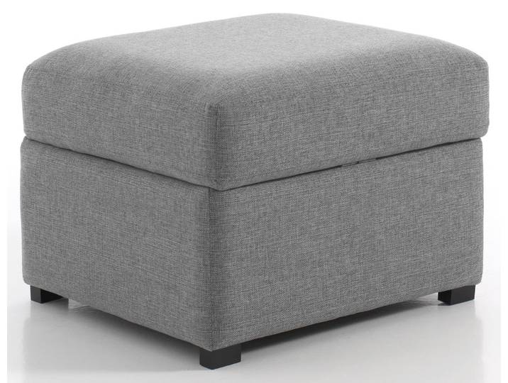 Pouf carré, Gris clair
