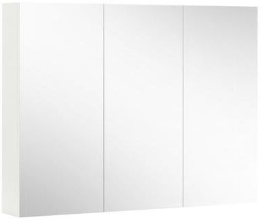 Costway Frameless Bathroom Wall Mounted Mirror Cabinet with 3 Doors