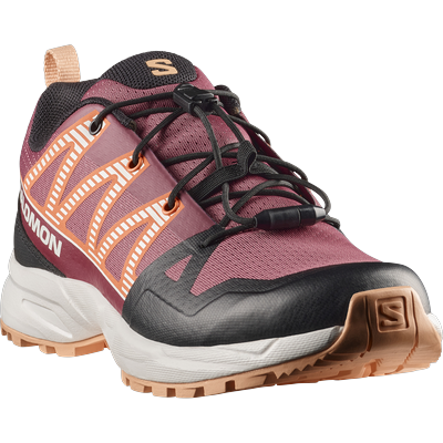 Wanderschuh SALOMON "OUTSCAPE J", Kinder, Gr. 37, atmungsaktiv, rot (nocturne, weiß, almond cream), Synthetik, Textil, Schuhe Wanderschuh