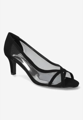 Women's Picaboo Pump by Easy Street in Black Suede (Size 10 M)