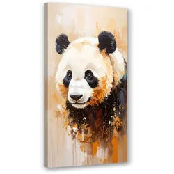 LEINWANDBILD Panda Tier gemalt 50x100cm