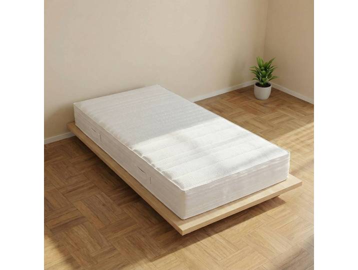 7-Zonen-Gelmatratze Luxus Komfort 100 x 200cm H3 Jersey Weiß