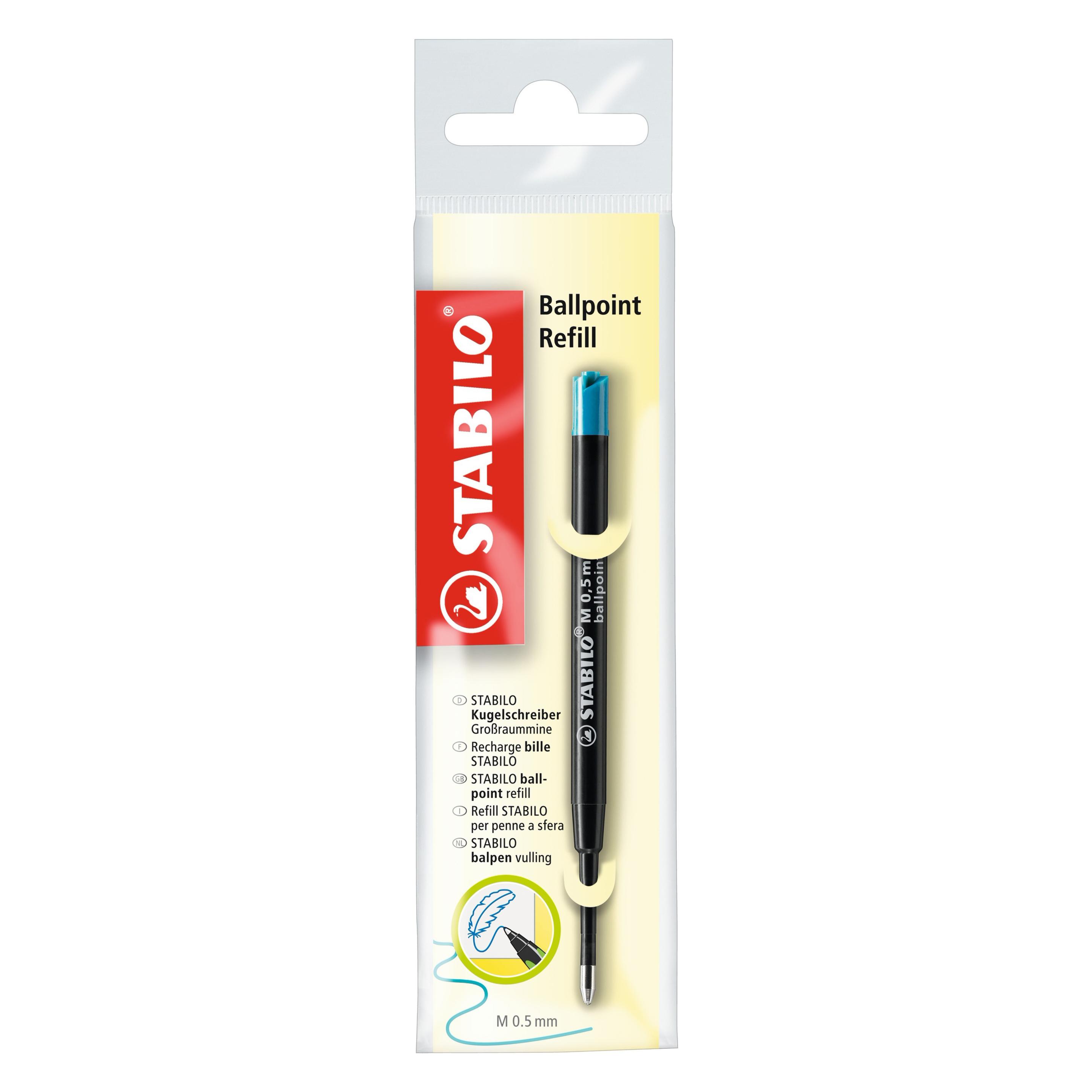 Stabilo Ballpoint Refill Kugelschreiber Grossraummine (Blau, 0.50 mm, 1 Stk.) (2/041-02)