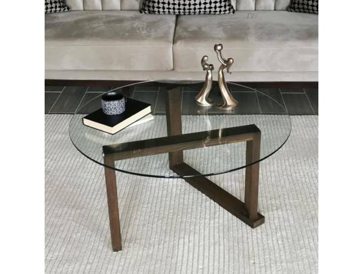 Dmora Couchtisch Denebra 80x80x41 cm Braun, mit Zeitschriftenhalter