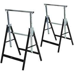 SÄGEBOCK, Arbeitsbock, Metall, Schwarz