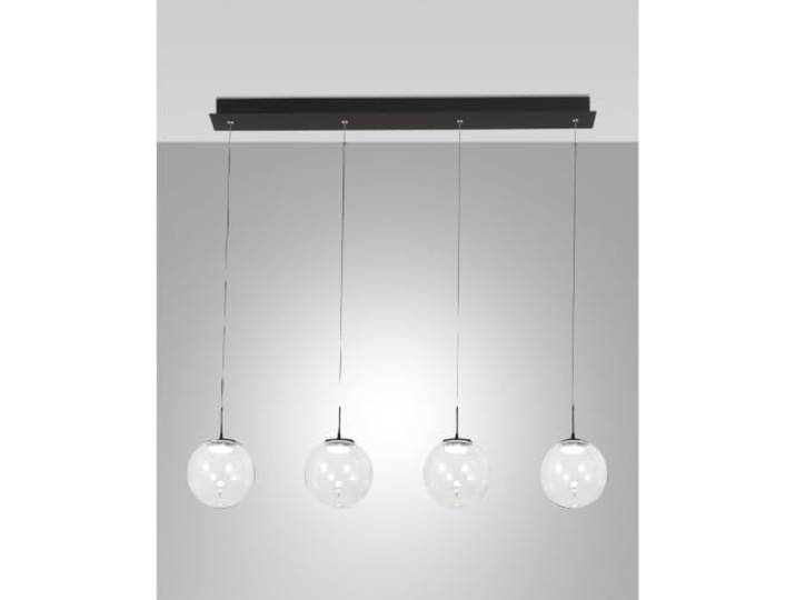 Ariel Pendelleuchte Fabas Luce 4 LED 28W dimmbar Design Kugel transparent