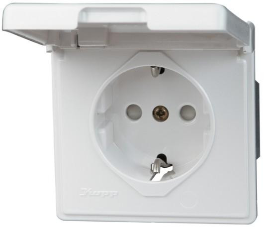 Heinrich Kopp Wandcontactdoos IP44, 1-voudig, 230 V
