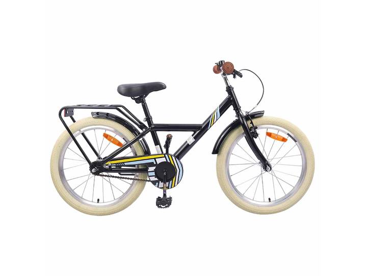 vidaXL Kinderfahrrad 20 Zoll für 6-11 Jahre alt Schwarz