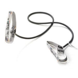 THERABAND Fitnessband Tubing 21745 spezial stark, 1,4m x 0,9cm, bis 3,3kg Widerstand, schwarz, Expander aus Latex, mit Griffen