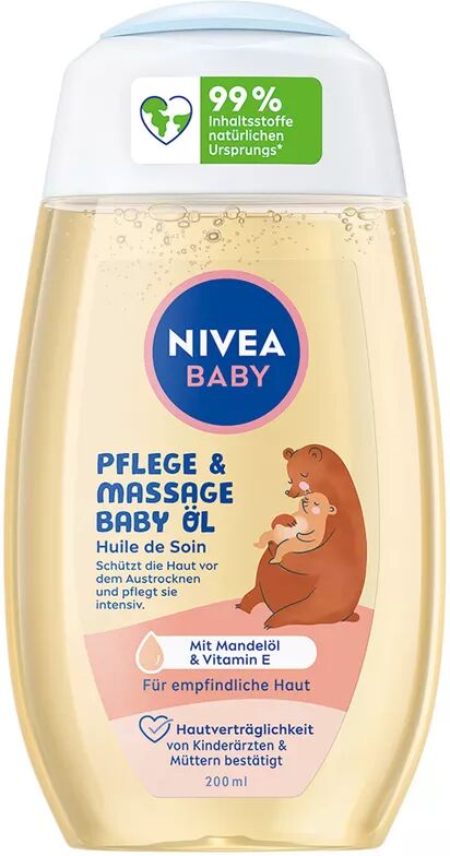 Nivea - Baby Pflegeöl, Baby Pflegeöl Streichelzart, 200 ml