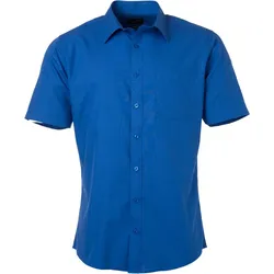 James & Nicholson Herren Popeline Hemd kurzarm JN680 royal S