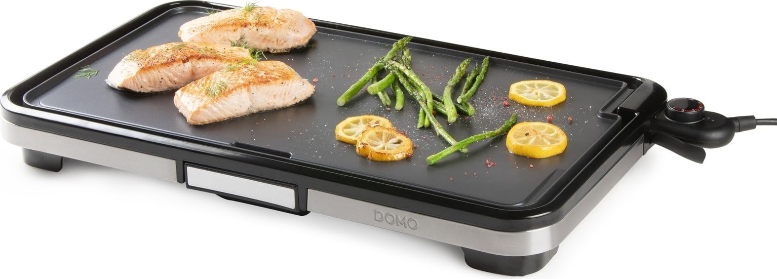 Domo Plancha Grill DO9263G Elektrische Tabletop Grill met XXL oppervlak van 55 x 30,5 cm